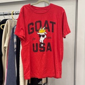 Red GOAT USA Kids Short Sleeve Tee
